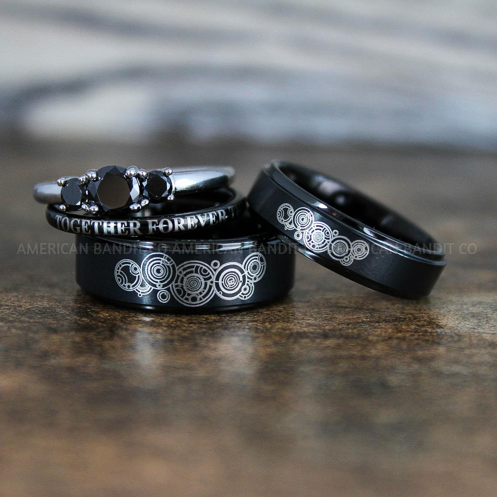 IMG_8889 Dr Who Rings, Dr Who Wedding Rings, Dr Who Jewelry, Gallifreyan Rings, Gallifreyan Wedding Rings, Gallifreyan Wedding Bands, Gallifreyan Jewelry - Image 1