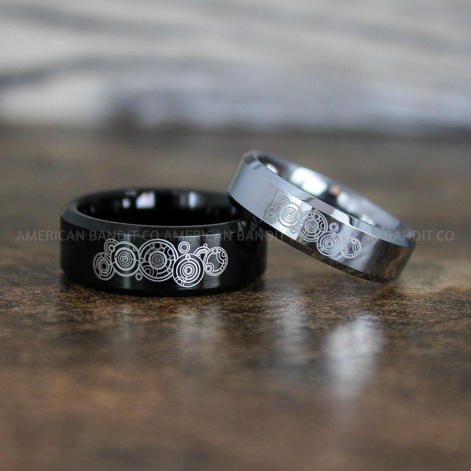 IMG_8895 Dr Who Rings, Dr Who Wedding Rings, Dr Who Jewelry, Gallifreyan Rings, Gallifreyan Wedding Rings, Gallifreyan Wedding Bands, Gallifreyan Jewelry - Image 1
