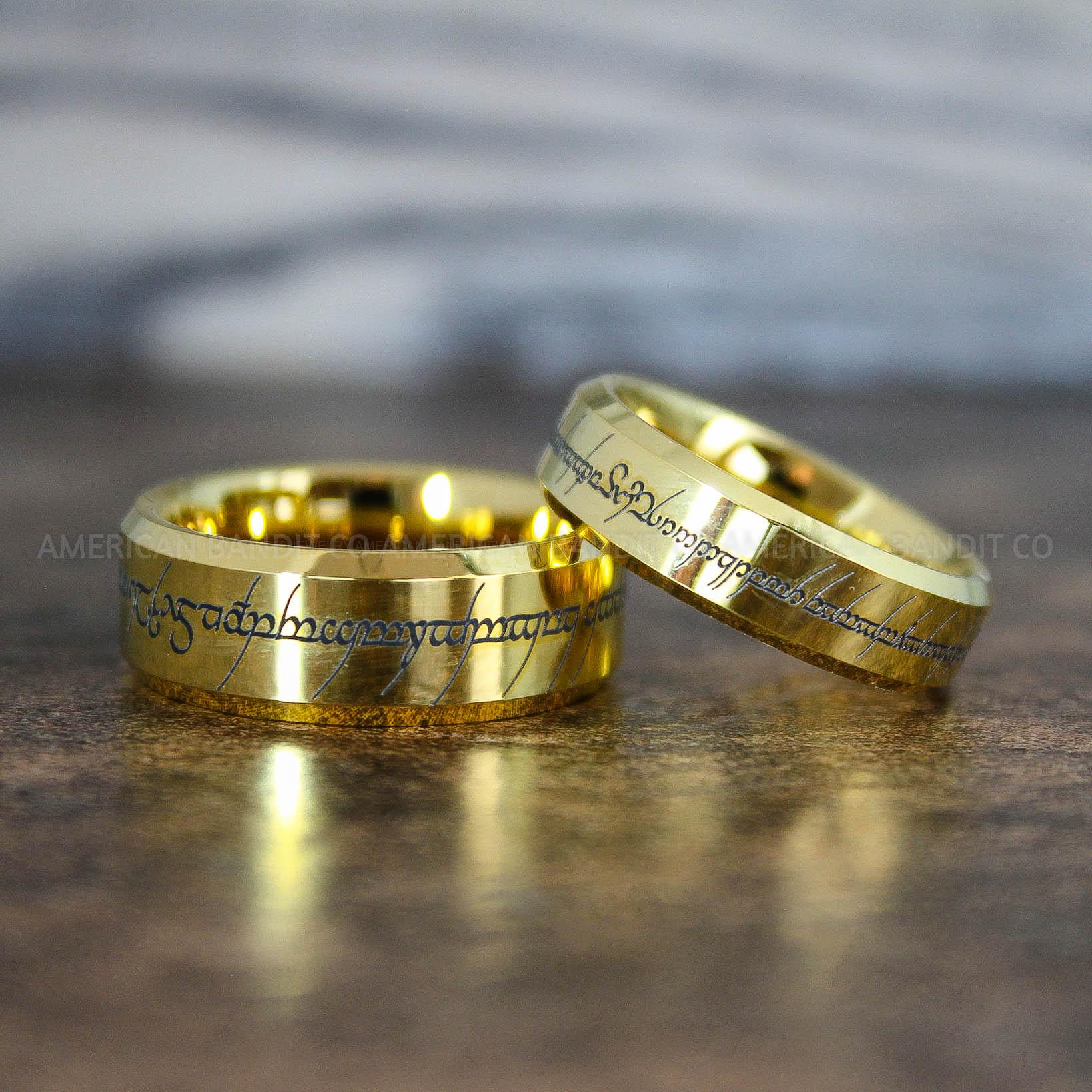 IMG_8905 Elvish Rings, Elvish Wedding Rings, Elvish Wedding Bands, Elvish Jewelry, Gold Wedding Rings - Image 1