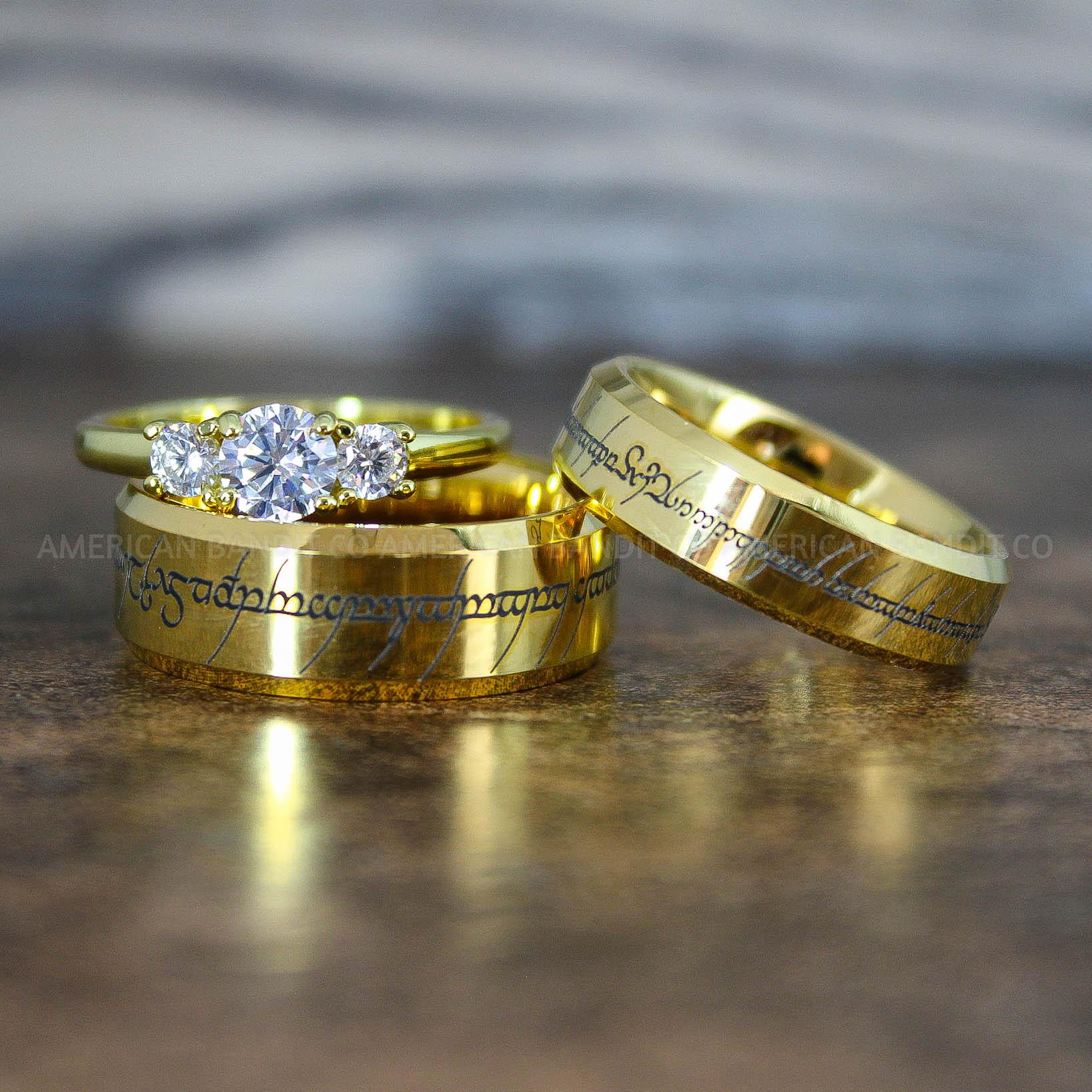 IMG_8906 Elvish Rings, Elvish Wedding Rings, Elvish Wedding Bands, Elvish Jewelry, Gold Wedding Rings - Image 1