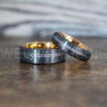 Elvish Rings, Elvish Wedding Rings, Elvish Wedding Bands, Elvish Jewelry, Gunmetal Wedding Rings