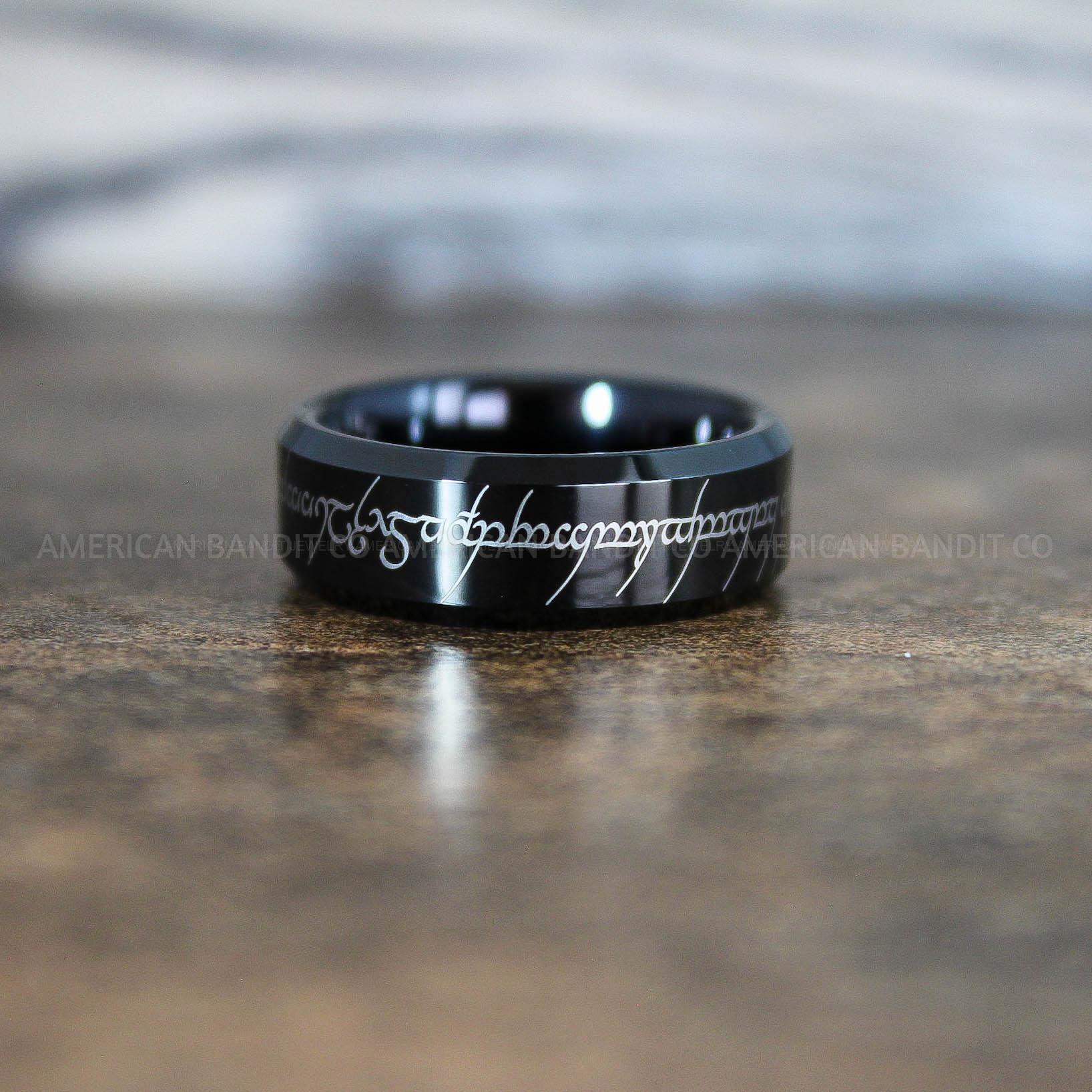 IMG_8934 Elvish Rings, Elvish Wedding Rings, Elvish Wedding Bands, Elvish Jewelry, Black Wedding Rings - Image 1