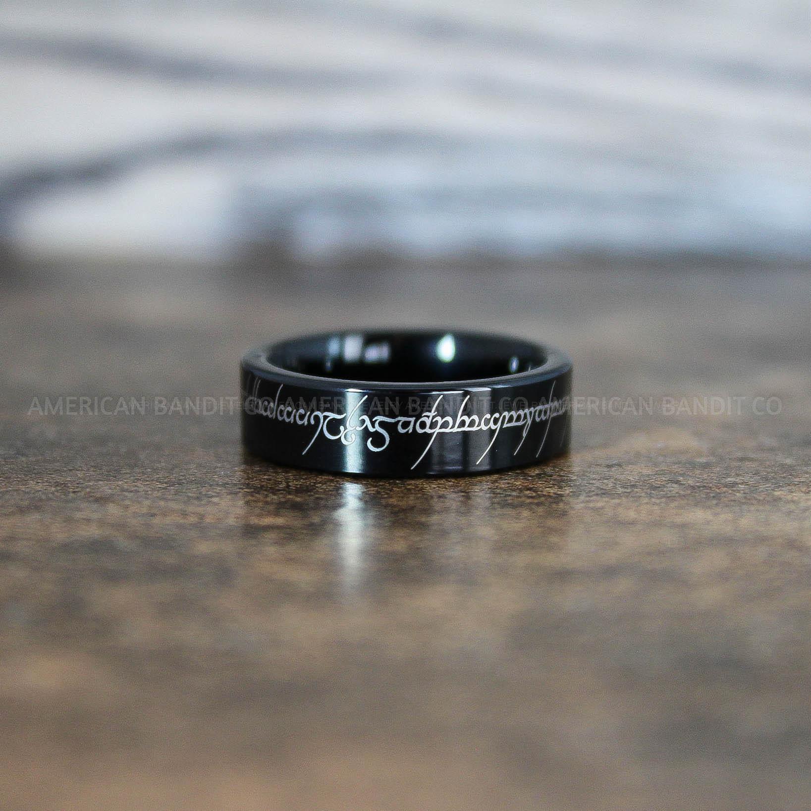 IMG_8941 Elvish Rings, Elvish Wedding Rings, Elvish Wedding Bands, Elvish Jewelry, Black Wedding Rings - Image 1