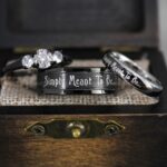 Simply Meant To Be Rings, Black Wedding Bands, Black Wedding Rings, Jack and Sally Rings, Jack and Sally Wedding Rings