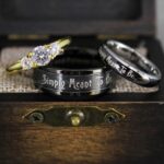 Simply Meant To Be Rings, Black Wedding Bands, Black Wedding Rings, Jack and Sally Rings, Jack and Sally Wedding Rings