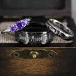 Simply Meant To Be Rings, Black Wedding Bands, Black Wedding Rings, Jack and Sally Rings, Jack and Sally Wedding Rings