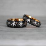 Star Trek Ring, Star Trek Wedding Band, Black Star Trek Wedding Ring, Star Trek Wedding Ring, Star Trek Jewelry