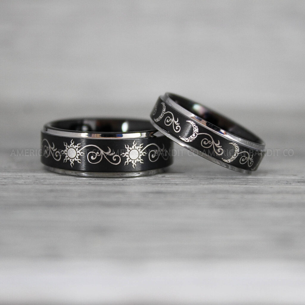 Sun and Moon Rings, Sun and Moon Wedding Rings, Sun and Moon Wedding ...