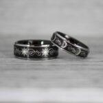Sun and Moon Rings, Sun and Moon Wedding Rings, Sun and Moon Wedding Bands, Sun and Moon Jewelry, Couple Rings, Matching Couple Rings - Image 2
