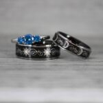 Sun and Moon Rings, Sun and Moon Wedding Rings, Sun and Moon Wedding Bands, Sun and Moon Jewelry, Couple Rings, Matching Couple Rings