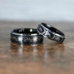 Sun and Moon Rings, Sun and Moon Wedding Rings, Sun and Moon Wedding Bands, Sun and Moon Jewelry, Couple Rings, Matching Couple Rings - Image 2