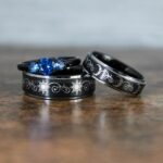 Sun and Moon Rings, Sun and Moon Wedding Rings, Sun and Moon Wedding Bands, Sun and Moon Jewelry, Couple Rings, Matching Couple Rings - Image 5