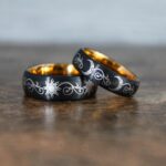 Sun and Moon Rings, Sun and Moon Wedding Rings, Sun and Moon Wedding Bands, Sun and Moon Jewelry, Couple Rings, Matching Couple Rings