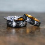 Sun and Moon Rings, Sun and Moon Wedding Rings, Sun and Moon Wedding Bands, Sun and Moon Jewelry, Couple Rings, Matching Couple Rings