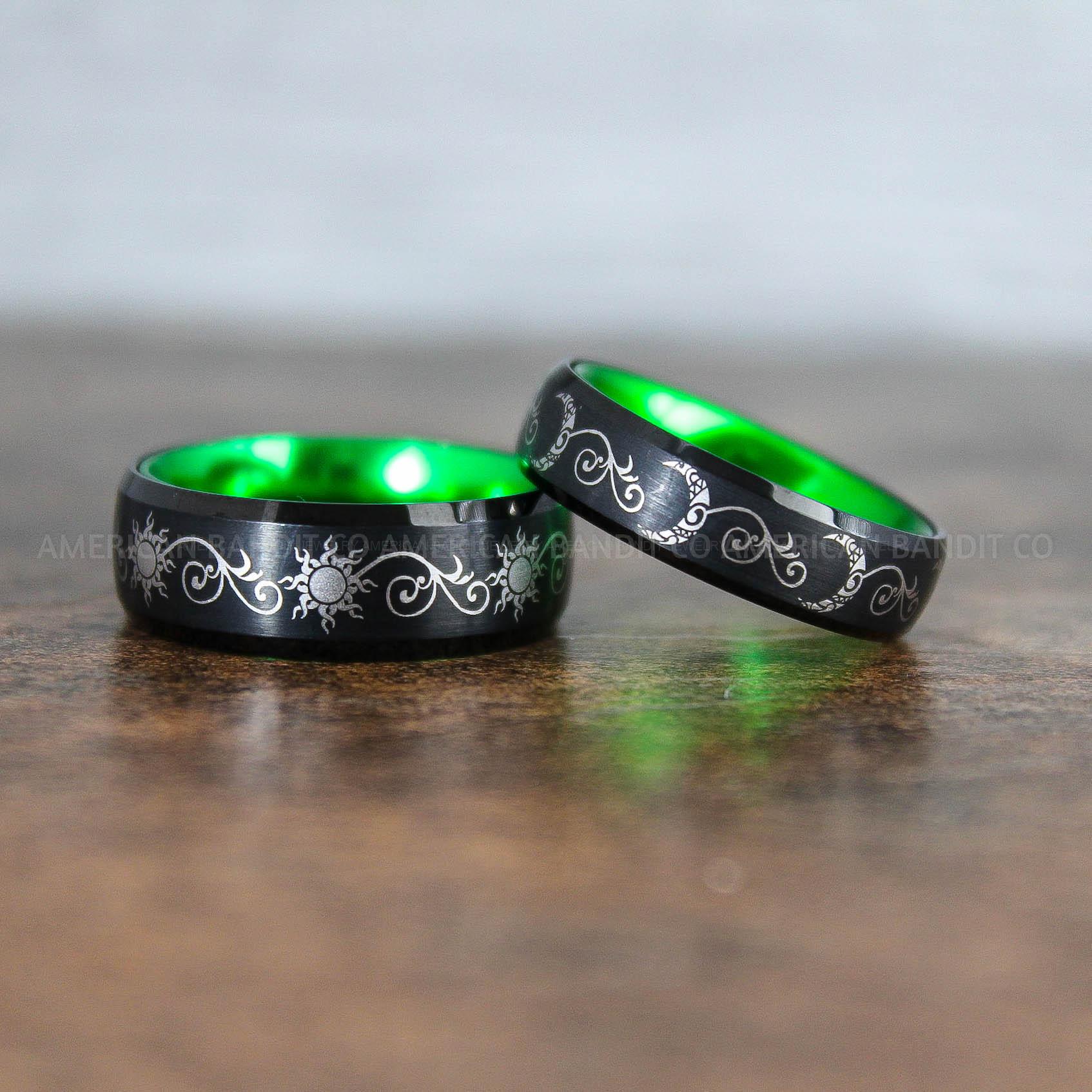 IMG_9004 Sun and Moon Rings, Sun and Moon Wedding Rings, Sun and Moon Wedding Bands, Sun and Moon Jewelry, Couple Rings, Matching Couple Rings - Image 1