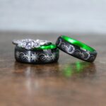 Sun and Moon Rings, Sun and Moon Wedding Rings, Sun and Moon Wedding Bands, Sun and Moon Jewelry, Couple Rings, Matching Couple Rings