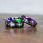 Sun and Moon Rings, Sun and Moon Wedding Rings, Sun and Moon Wedding Bands, Sun and Moon Jewelry, Couple Rings, Matching Couple Rings