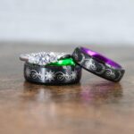 Sun and Moon Rings, Sun and Moon Wedding Rings, Sun and Moon Wedding Bands, Sun and Moon Jewelry, Couple Rings, Matching Couple Rings