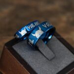 Til Valhalla Rings, Viking Rings, Runes Rings, Valknut Rings, Nordic Rings, Norsemen Rings, Nordic Runes Rings, Blue Tungsten Bands - Image 2