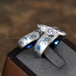 Sun and Moon Rings, Sun and Moon Wedding Rings, Sun and Moon Wedding Bands, Sun and Moon Jewelry, Couple Rings, Matching Couple Rings