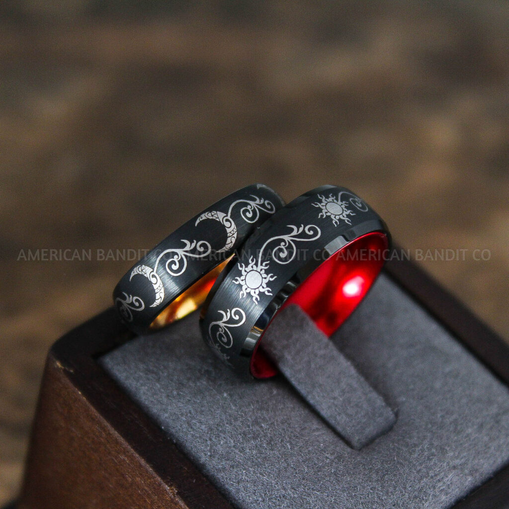 Sun and Moon Rings, Sun and Moon Wedding Rings, Sun and Moon Wedding ...