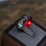 Nautical Ring, Anchor Ring, Black Anchor Rings, Black Wedding Rings, Black Nautical Rings, Black Wedding Bands, Black Anchor Tungsten Rings - Image 3