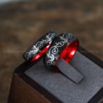 Nautical Ring, Anchor Ring, Black Anchor Rings, Black Wedding Rings, Black Nautical Rings, Black Wedding Bands, Black Anchor Tungsten Rings