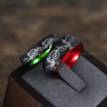 Nautical Ring, Anchor Ring, Black Anchor Rings, Black Wedding Rings, Black Nautical Rings, Black Wedding Bands, Black Anchor Tungsten Rings