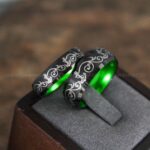 Nautical Ring, Anchor Ring, Black Anchor Rings, Black Wedding Rings, Black Nautical Rings, Black Wedding Bands, Black Anchor Tungsten Rings