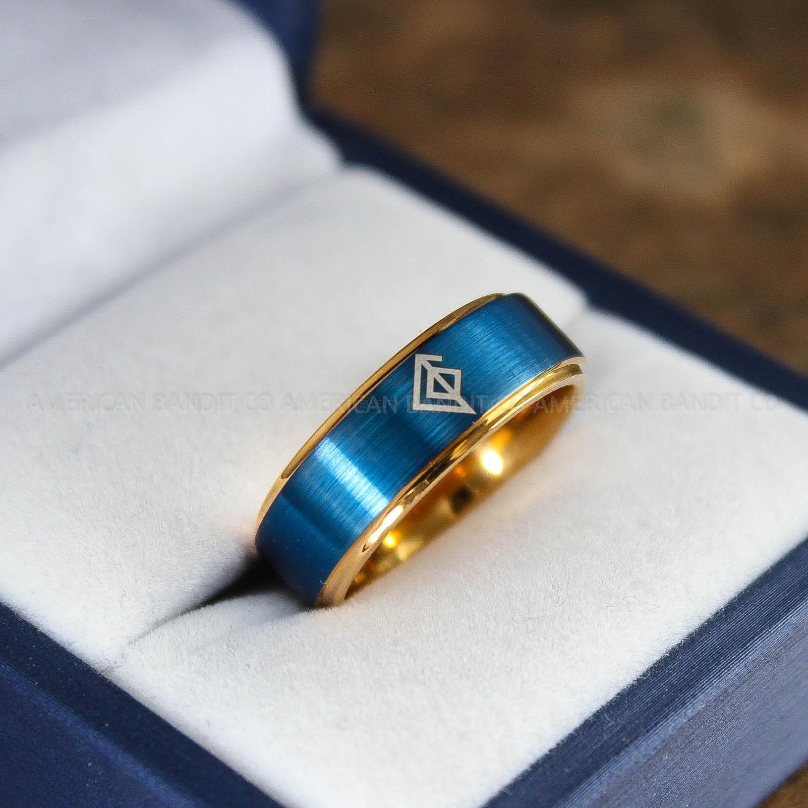 IMG_9086 Viking Rings, Runes Rings, Nordic Rings, Norsemen Rings, Nordic Runes Rings, Rose Gold Tungsten Bands - Image 1