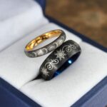Sun and Moon Rings, Sun and Moon Wedding Rings, Sun and Moon Wedding Bands, Sun and Moon Jewelry, Couple Rings, Matching Couple Rings