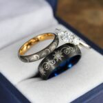 Sun and Moon Rings, Sun and Moon Wedding Rings, Sun and Moon Wedding Bands, Sun and Moon Jewelry, Couple Rings, Matching Couple Rings - Image 6