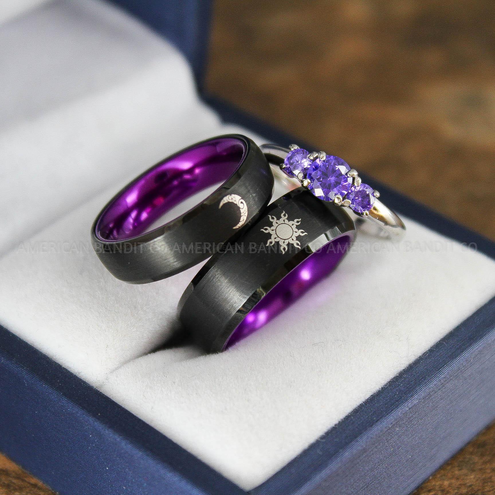 IMG_9111 Sun and Moon Rings, Sun and Moon Wedding Rings, Sun and Moon Wedding Bands, Sun and Moon Jewelry, Couple Rings, Matching Couple Rings - Image 1