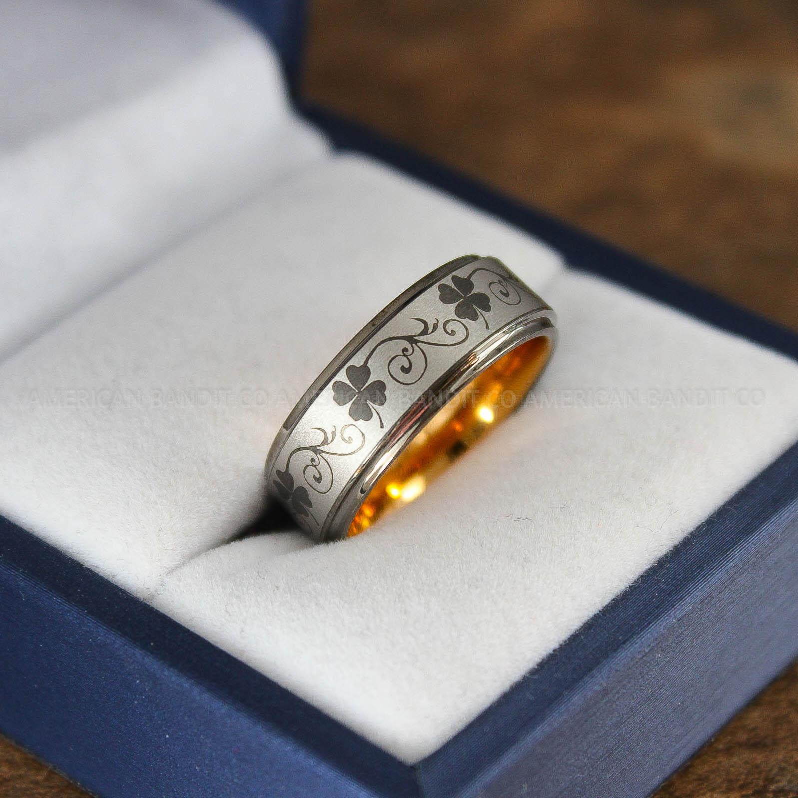 IMG_9112 Irish Ring, Clover Ring, Shamrock Ring, Irish Jewelry, Irish Wedding Band, Celtic Ring, St. Patrick's Day Gift, Ireland Ring, Irish Wedding - Image 1