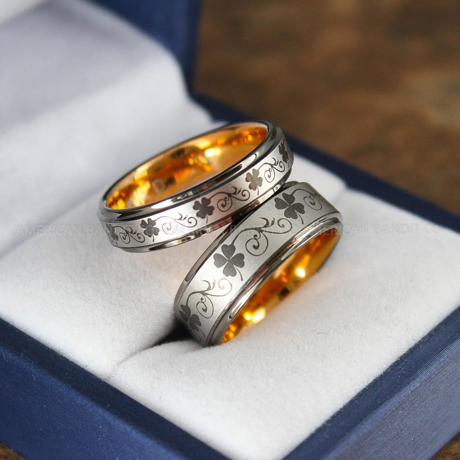 IMG_9113 Irish Rings, Clover Rings, Shamrock Rings, Irish Jewelry, Irish Wedding Bands, Celtic Rings, St. Patrick's Day Gift, Ireland Rings, Irish Wedding - Image 1