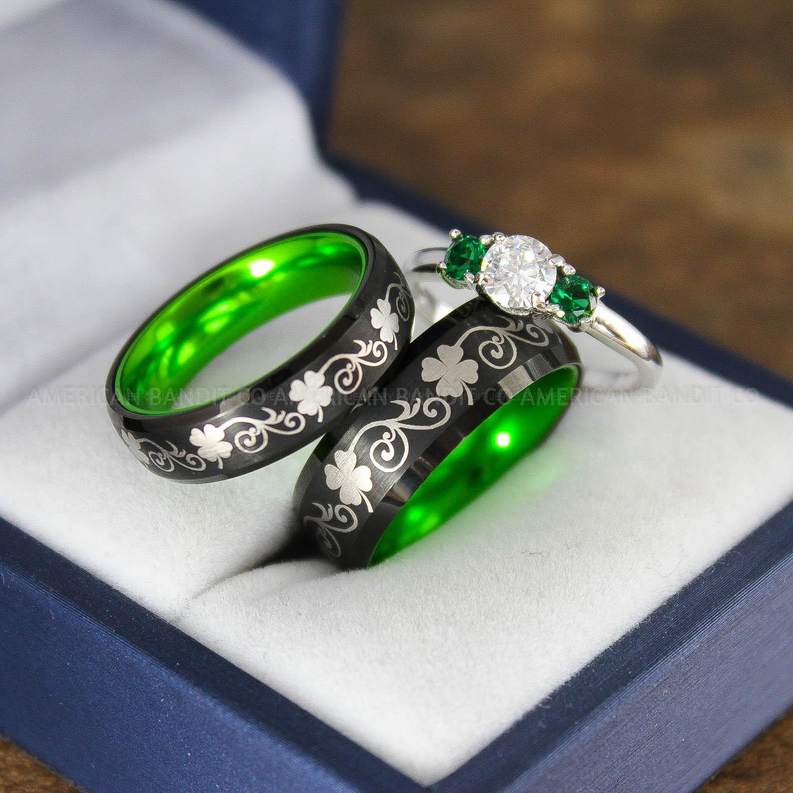 IMG_9119 Irish Ring, Clover Ring, Shamrock Ring, Irish Jewelry, Irish Wedding Band, Celtic Ring, St. Patrick's Day Gift, Ireland Ring, Irish Wedding - Image 1