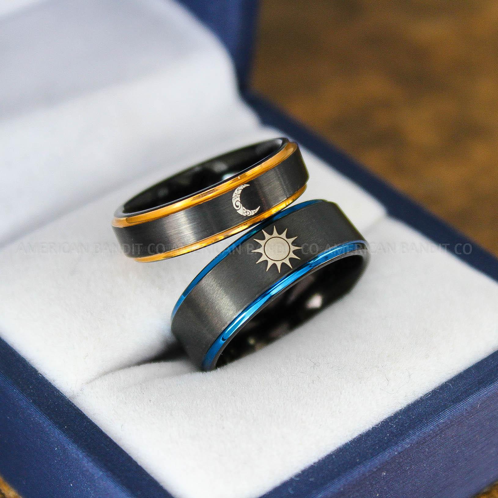 IMG_9129 Sun and Moon Ring, Sun and Moon Wedding Ring, Sun and Moon Wedding Band, Sun and Moon Jewelry - Image 1