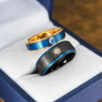 Sun and Moon Ring, Sun and Moon Wedding Ring, Sun and Moon Wedding Band, Sun and Moon Jewelry