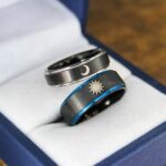 Sun and Moon Ring, Sun and Moon Wedding Ring, Sun and Moon Wedding Band, Sun and Moon Jewelry