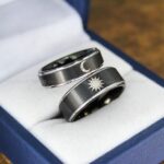 Sun and Moon Ring, Sun and Moon Wedding Ring, Sun and Moon Wedding Band, Sun and Moon Jewelry