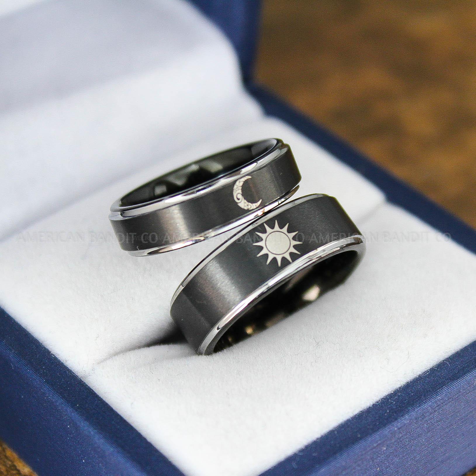 IMG_9133 Sun and Moon Ring, Sun and Moon Wedding Ring, Sun and Moon Wedding Band, Sun and Moon Jewelry - Image 1