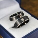 Sun and Moon Ring, Sun and Moon Wedding Ring, Sun and Moon Wedding Band, Sun and Moon Jewelry