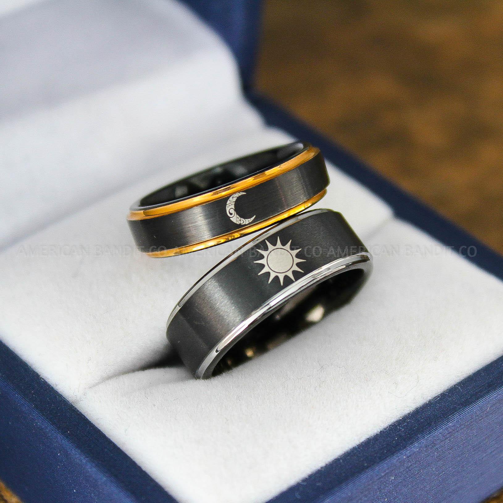 IMG_9135 Sun and Moon Ring, Sun and Moon Wedding Ring, Sun and Moon Wedding Band, Sun and Moon Jewelry - Image 1