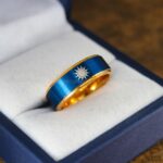 Sun and Moon Ring, Sun and Moon Wedding Ring, Sun and Moon Wedding Band, Sun and Moon Jewelry - Image 3