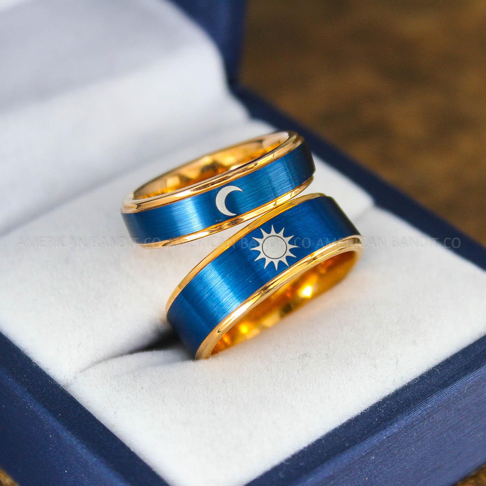 IMG_9138 Sun and Moon Ring, Sun and Moon Wedding Ring, Sun and Moon Wedding Band, Sun and Moon Jewelry - Image 1