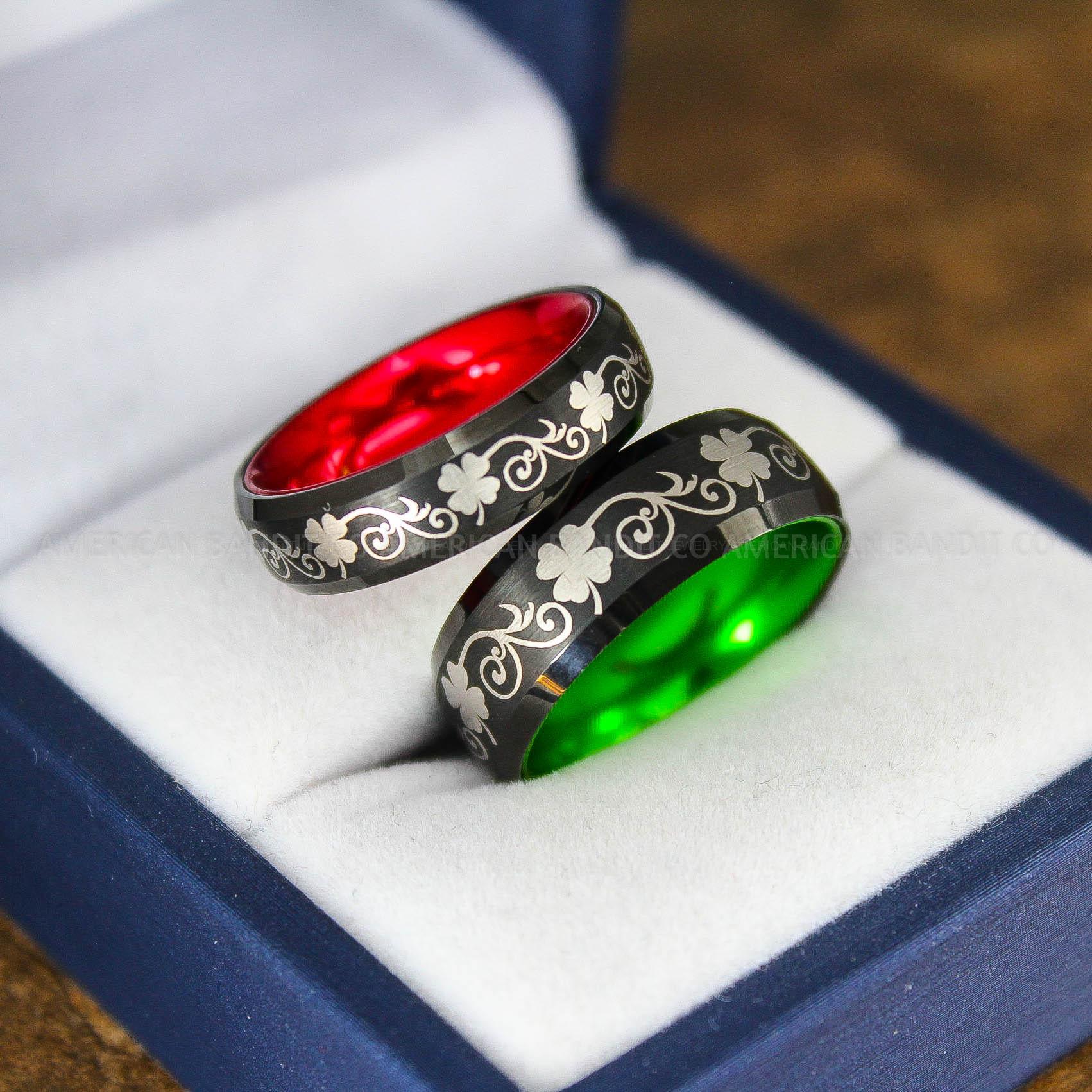 IMG_9143 Irish Ring, Clover Ring, Shamrock Ring, Irish Jewelry, Irish Wedding Band, Celtic Ring, St. Patrick's Day Gift, Ireland Ring, Irish Wedding - Image 1