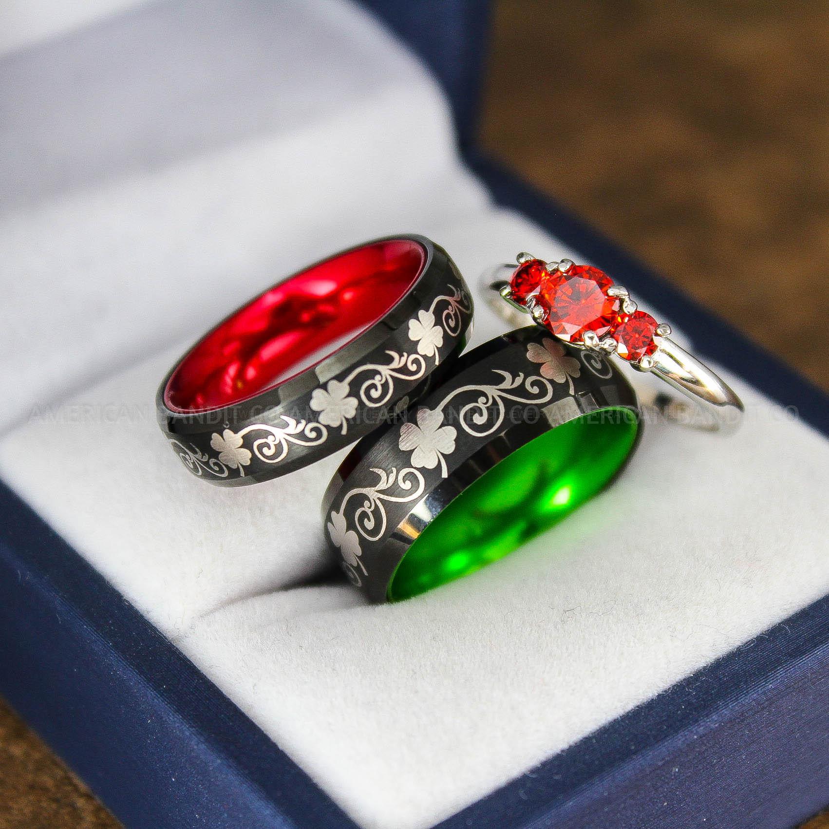 IMG_9144 Irish Ring, Clover Ring, Shamrock Ring, Irish Jewelry, Irish Wedding Band, Celtic Ring, St. Patrick's Day Gift, Ireland Ring, Irish Wedding - Image 1