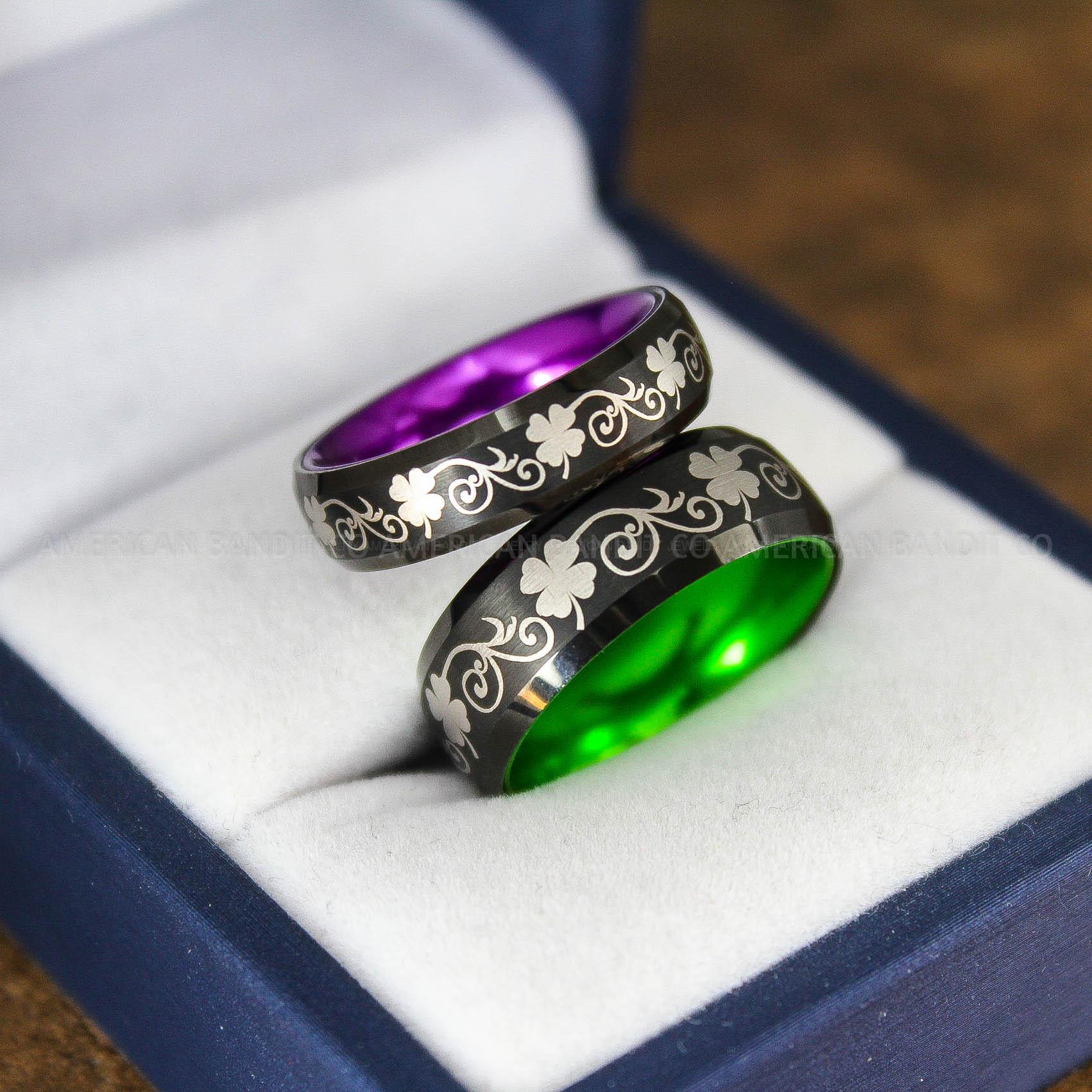 IMG_9145 Irish Ring, Clover Ring, Shamrock Ring, Irish Jewelry, Irish Wedding Band, Celtic Ring, St. Patrick's Day Gift, Ireland Ring, Irish Wedding - Image 1