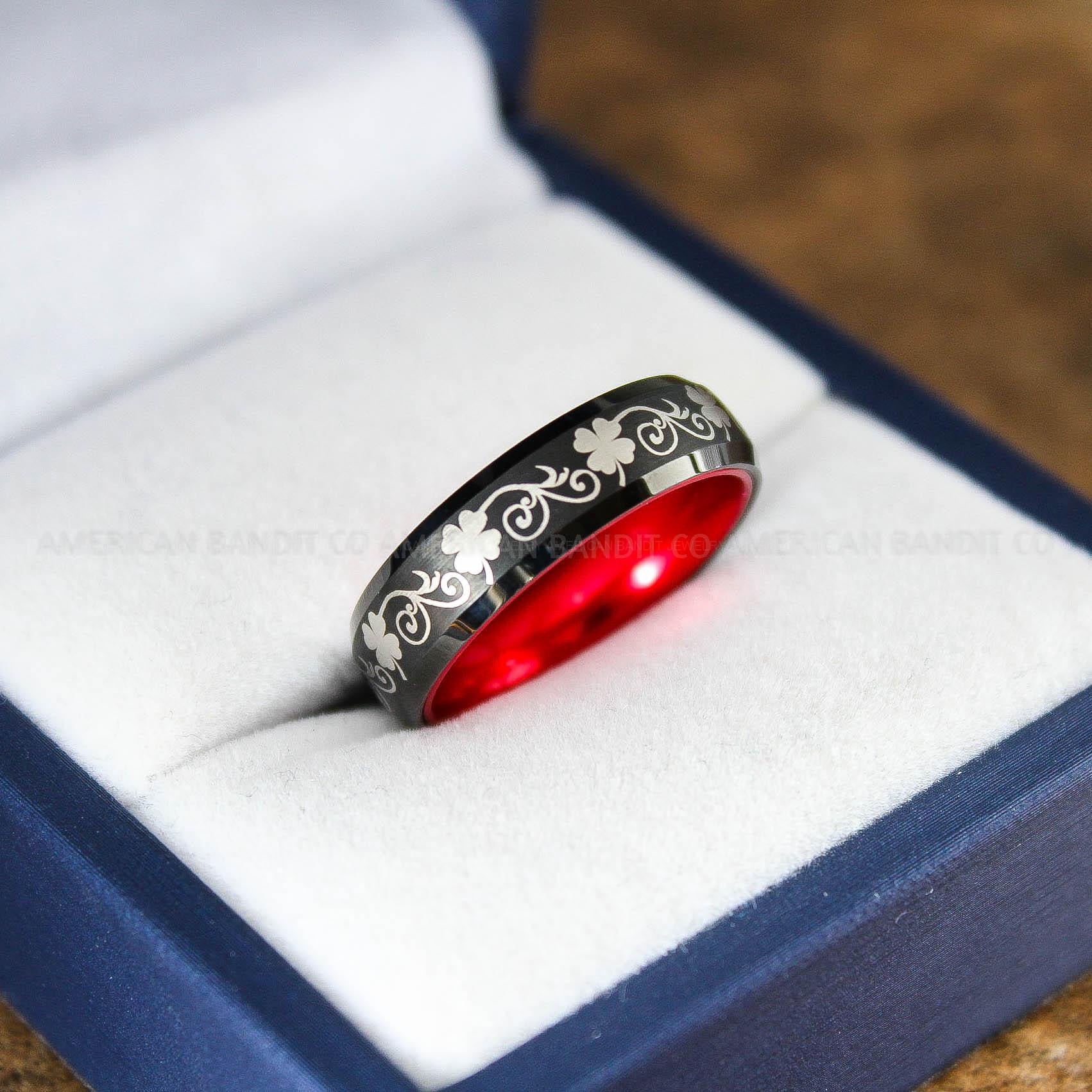 IMG_9148 Irish Ring, Clover Ring, Shamrock Ring, Irish Jewelry, Irish Wedding Band, Celtic Ring, St. Patrick's Day Gift, Ireland Ring, Irish Wedding - Image 1