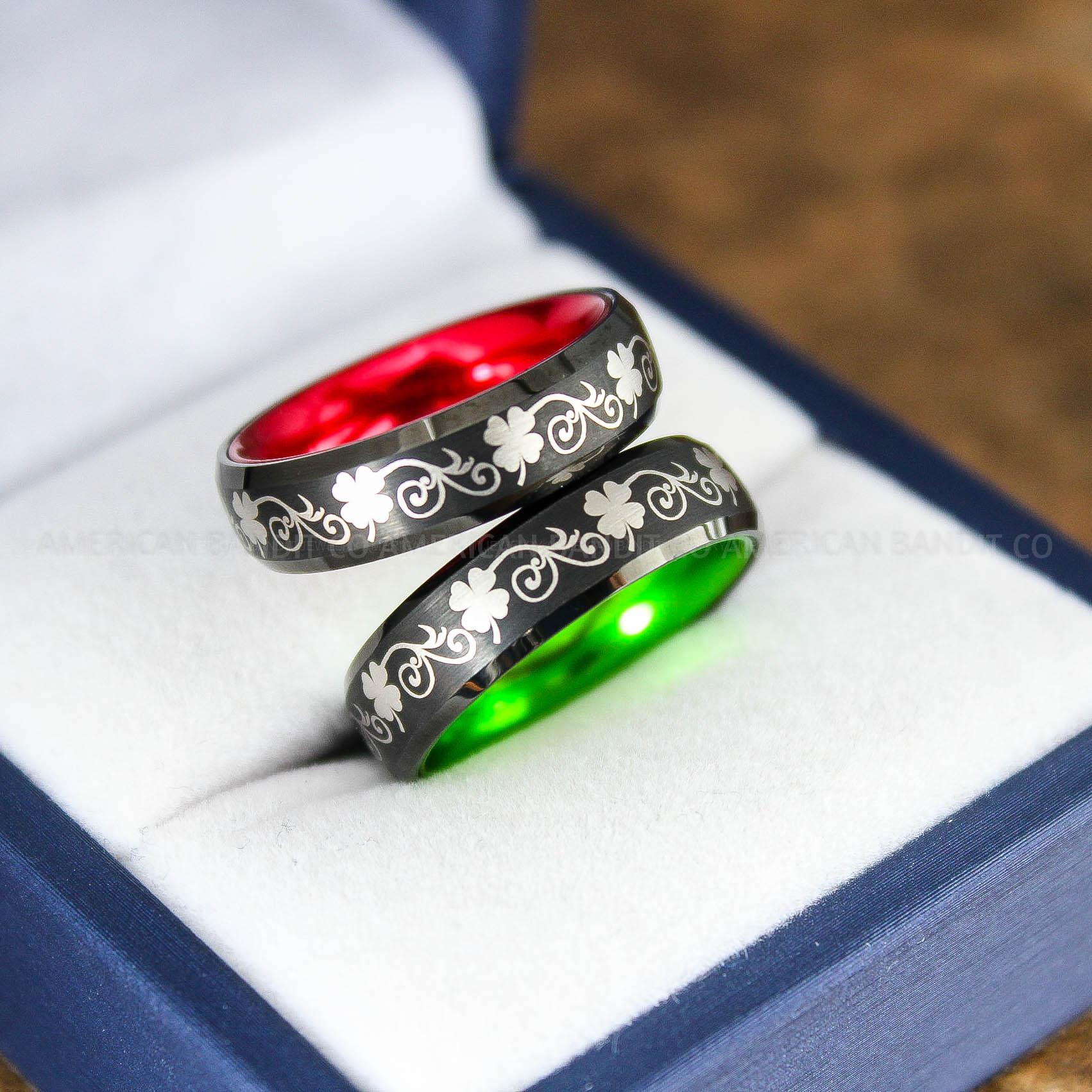 IMG_9152 Irish Ring, Clover Ring, Shamrock Ring, Irish Jewelry, Irish Wedding Band, Celtic Ring, St. Patrick's Day Gift, Ireland Ring, Irish Wedding - Image 1